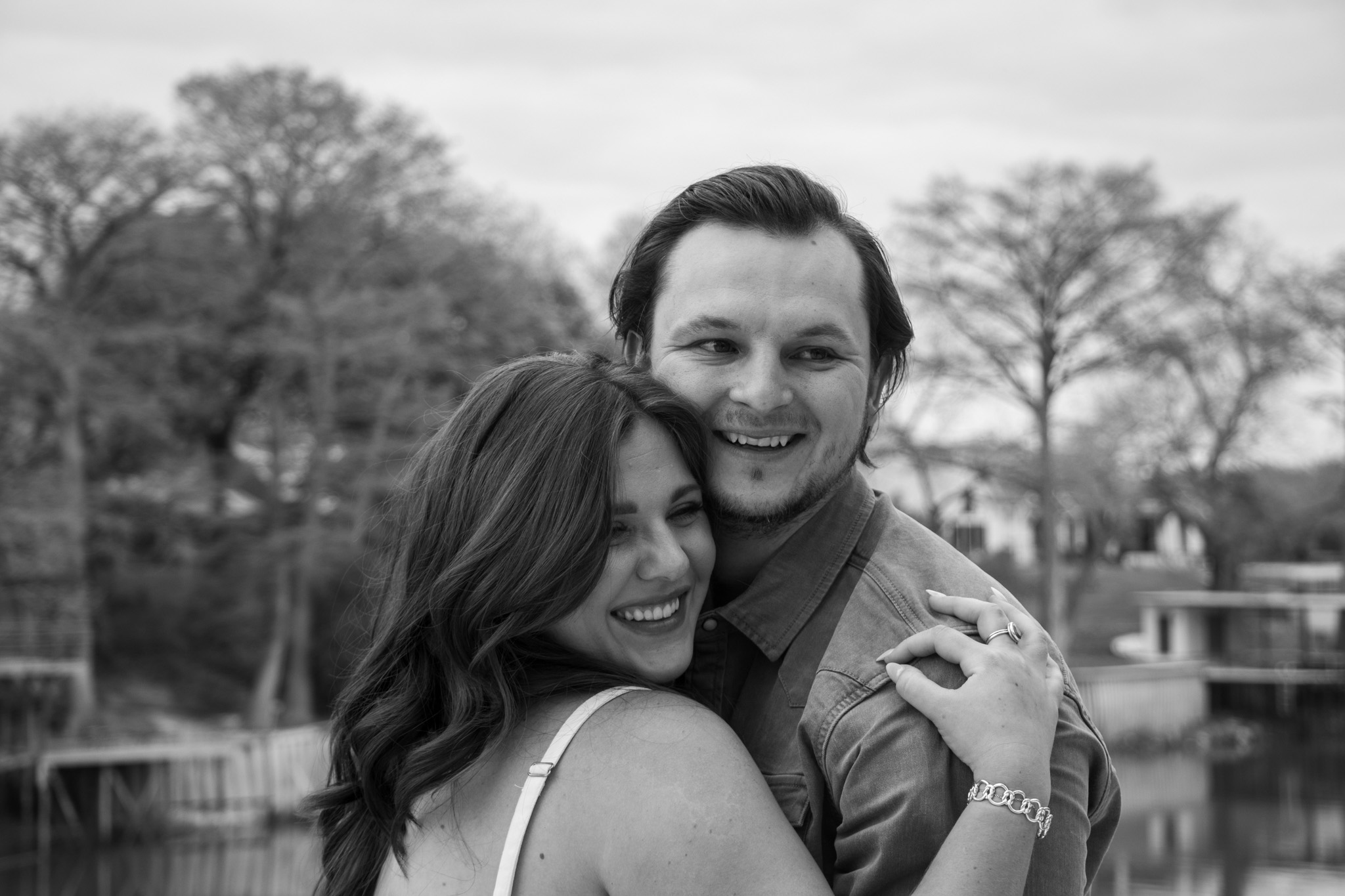 Black and white couple portrait