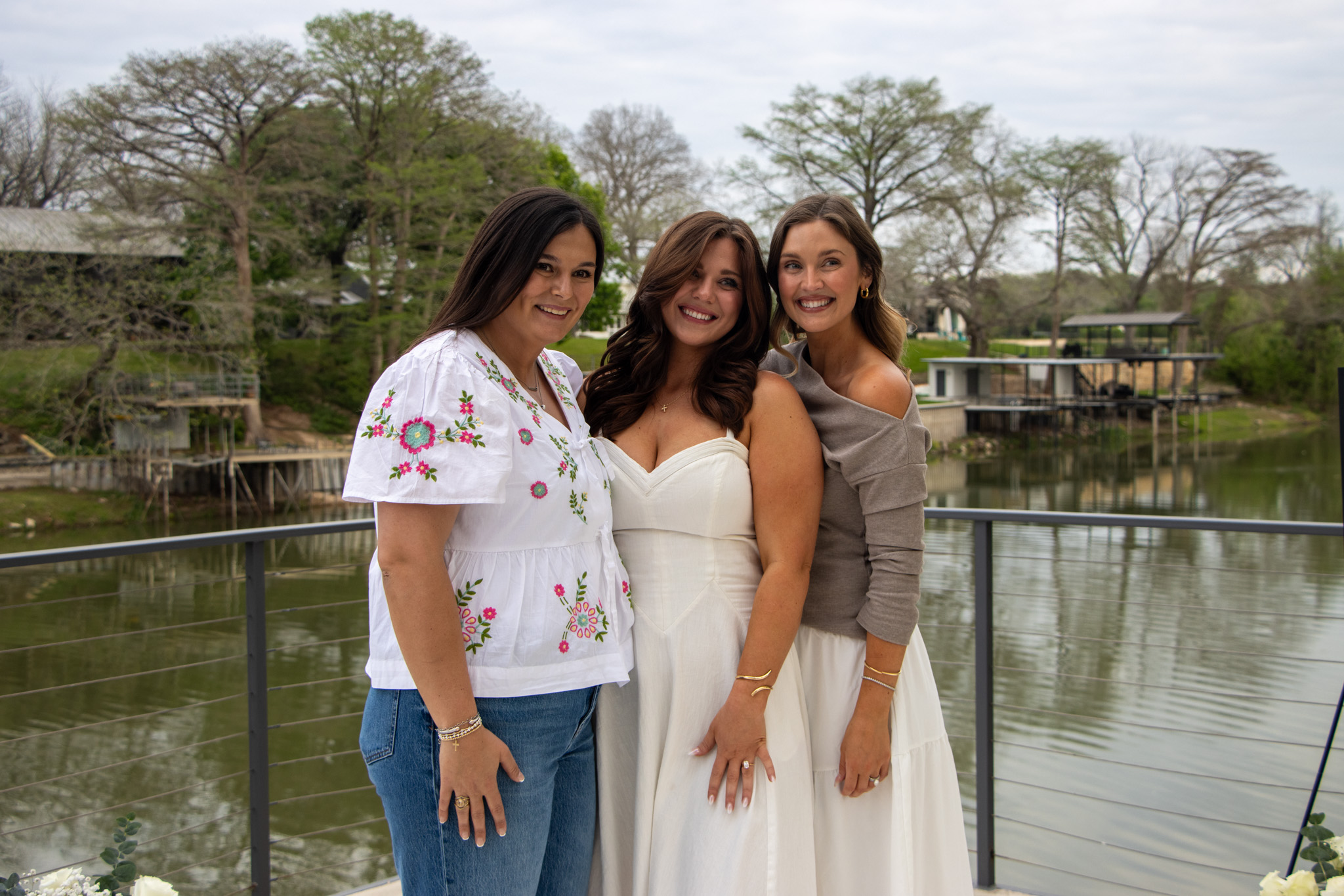 Engagement celebration portrait with friends